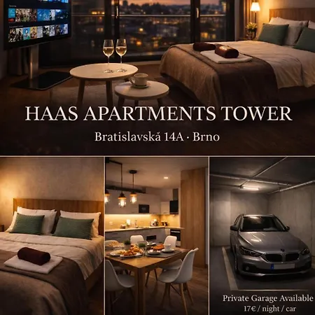 Haas Tower, 2 Bedrooms, Balcony And Parking Брно